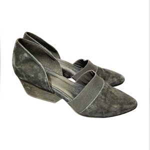 EILEEN FISHER Hilly Suede d'Orsay Pump Black - Size 7
